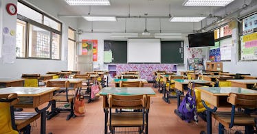 An empty classroom