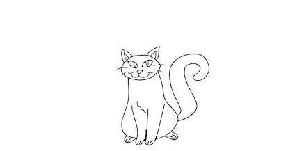 cat drawing step 3