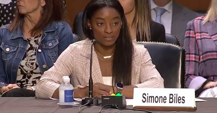 Simone Biles speaking