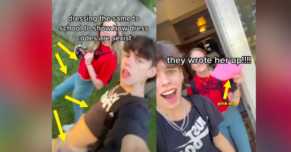 boys dressed as girls at school