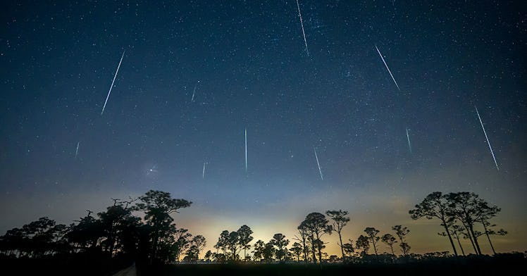 A meteor shower