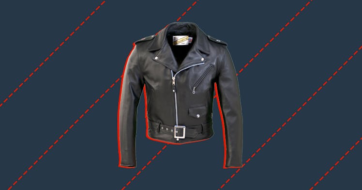 Schott NYC One Star Perfecto black leather motorcycle jacket
