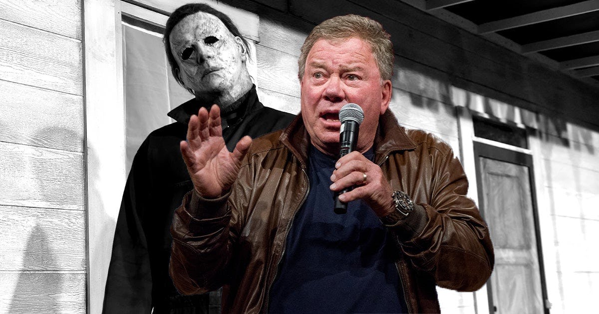 William Shatner Learning the 'Halloween' Mask Is His Face Is Peak
