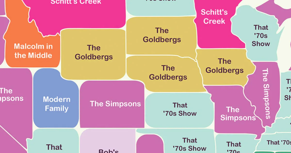 This Map Shows Everyone's Favorite Sitcom Family, State-By-State