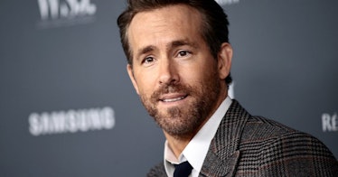 Ryan Reynolds's face on a red carpet