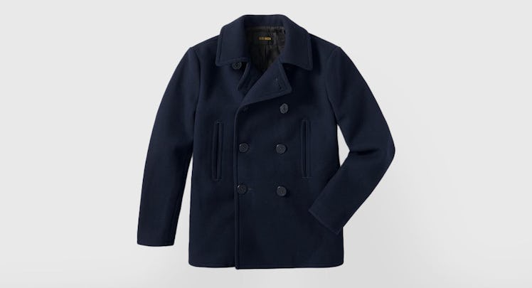 Buck Mason Navy Melton Admiral Peacoat