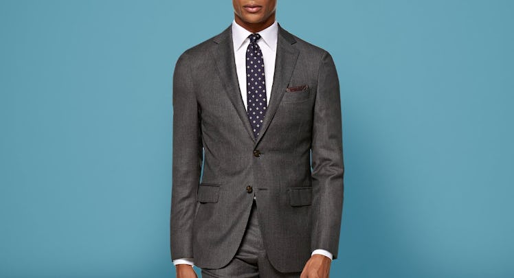 SuitSupply Dark Grey Bird’s Eye Sienna Suit