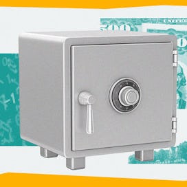 Safe and Money collage