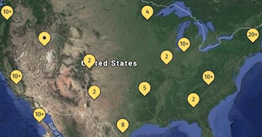 Interactive map from Restor