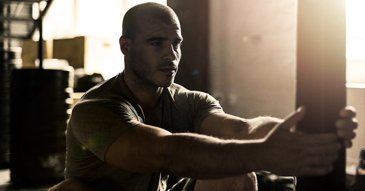 A self-disciplined man working out.