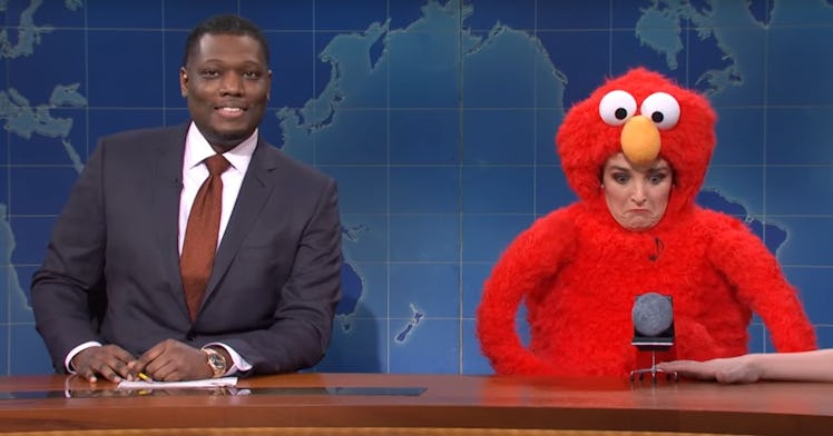Michael Che and Elmo on Weekend Update