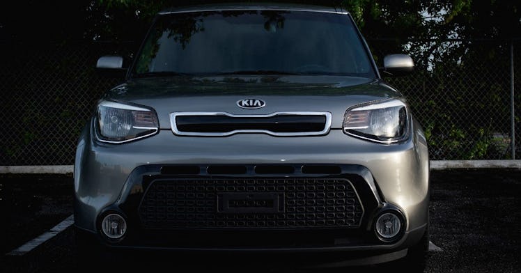 a kia soul in grey