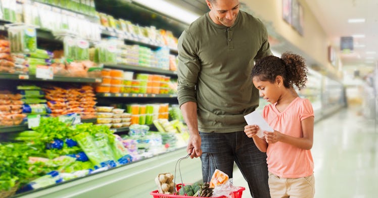 dad grocery shopping