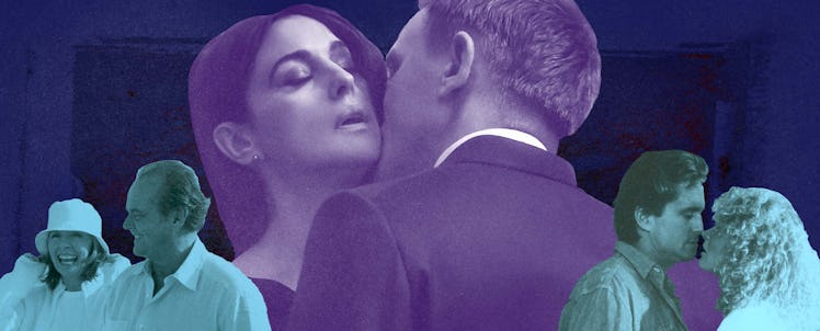 Collage of movie couples including Bond