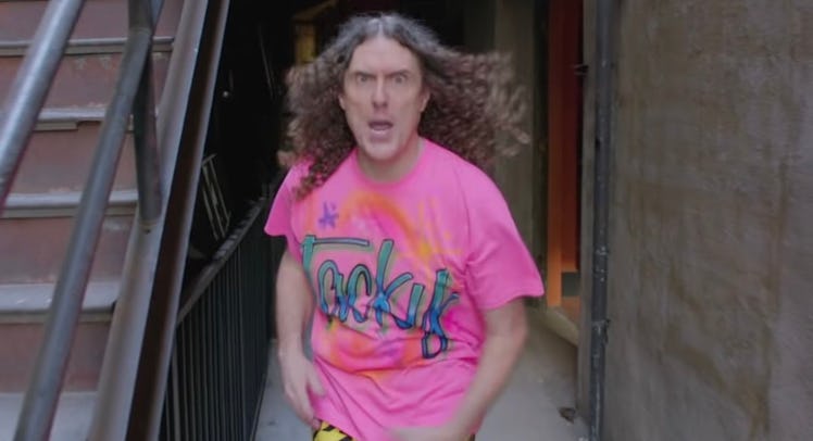 A weird scene from the new weird Al Yankovic movie