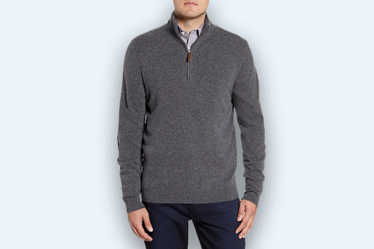 Nordstrom Men’s Shop Regular Fit Cashmere Quarter Zip