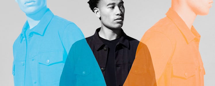 A man wearing a denim jacket