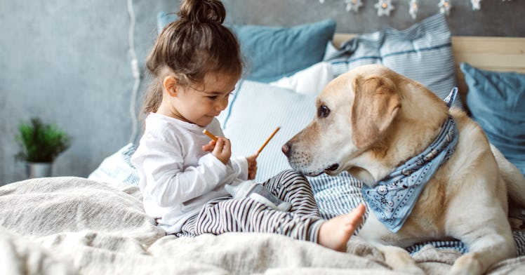 dog and daughter