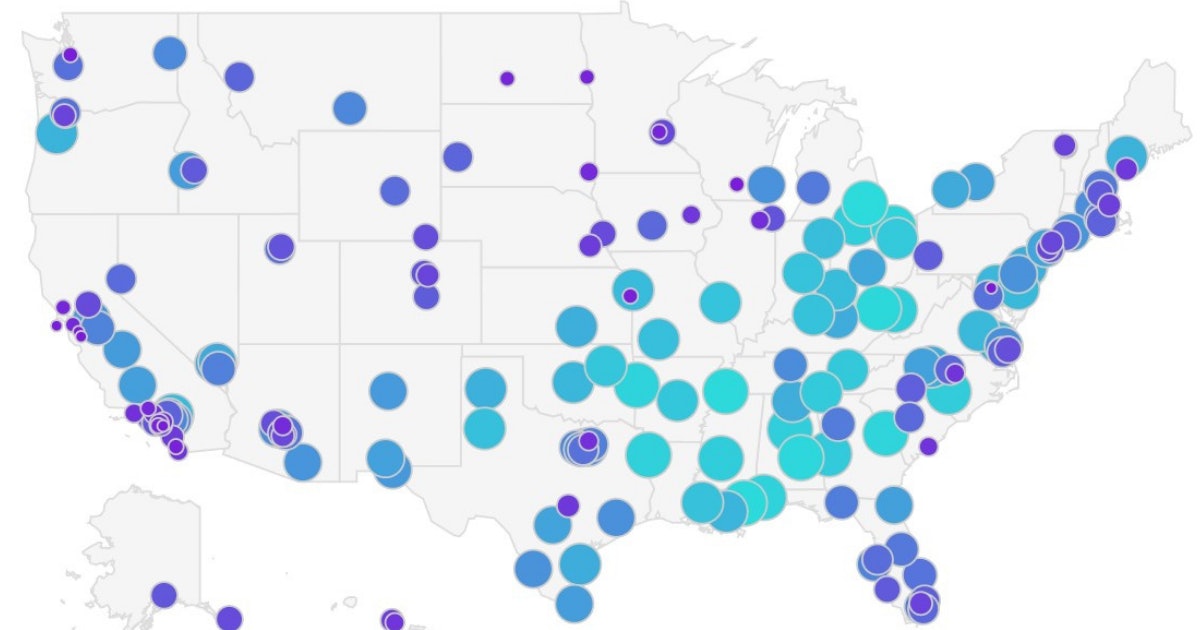 Happiest Cities in the US Map Shows Were in the US Is Happy