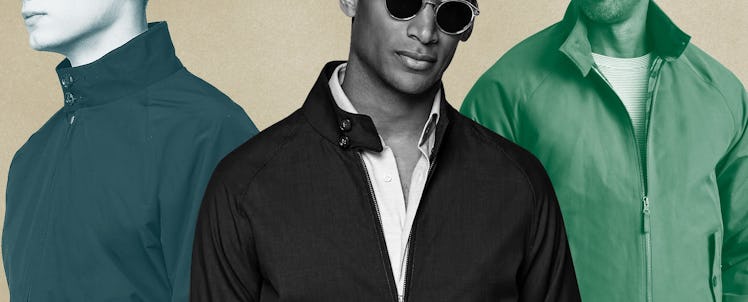 Men wearing Harrington Jackets during the spring.