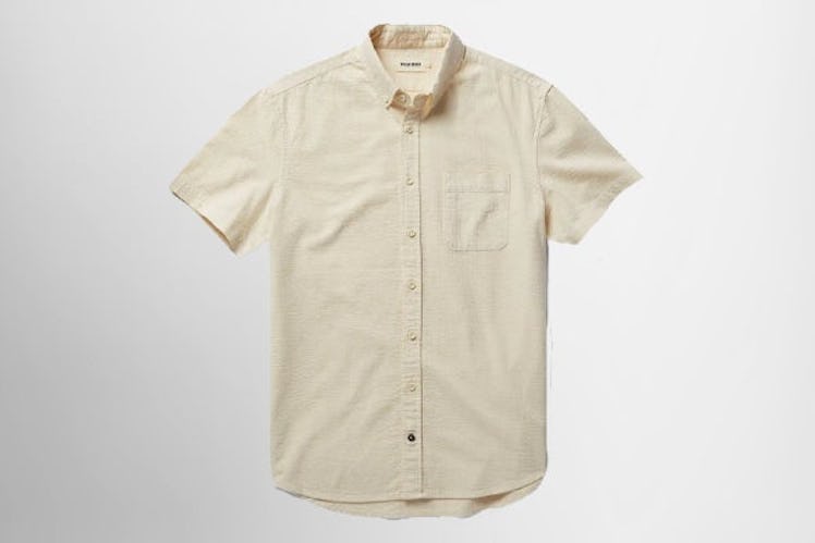 Taylor Stitch Short-Sleeve Jack Shirt in Natural Seersucker