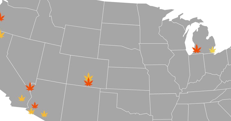 weed-friendly cities map