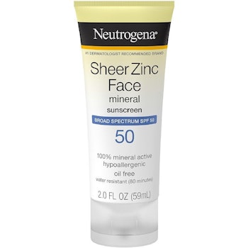 Neutrogena Sheer Zinc Dry-Touch Sunscreen Broad Spectrum SPF 50