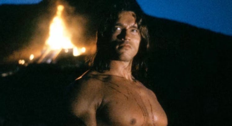 Arnold Schwarzenegger in the movie 'Conan The Barbarian'