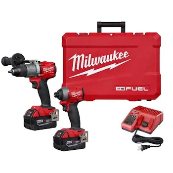 Milwaukee M18 18-Volt Cordless Hammer Drill and Impact Driver 2-Tool Kit