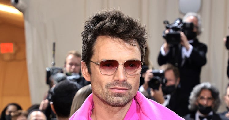 Sebastian Stan wearing Tinted Aviator Sunglasses