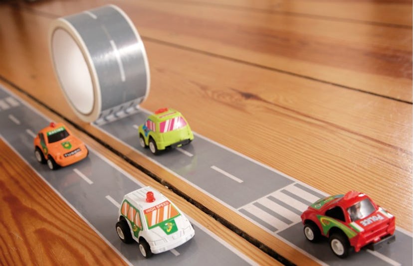 Create A Road Tape And Car Playset -- stocking stuffers