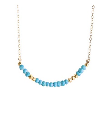Morse Code Necklace LOVE in Turquoise