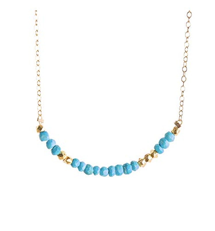 Morse Code Necklace LOVE in Turquoise