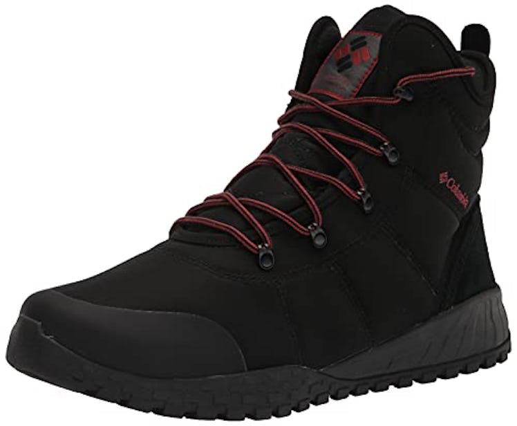 Columbia Men's Fairbanks Omni-Heat Hiking Shoe, Black, Rusty, 10 D US