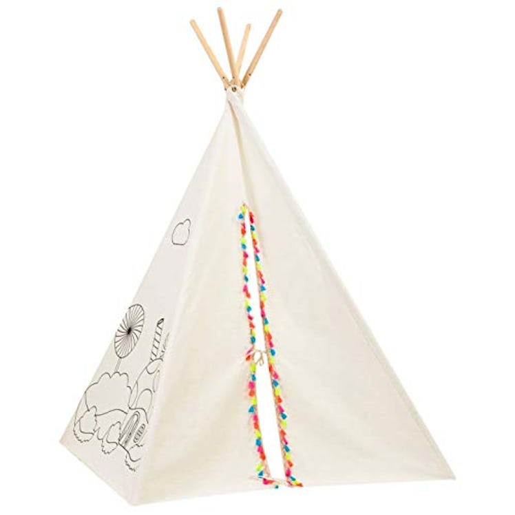 ASWEETS Jungle Night Teepee Glow-In-the-Dark Cotton Canvas Teepee Play Tent