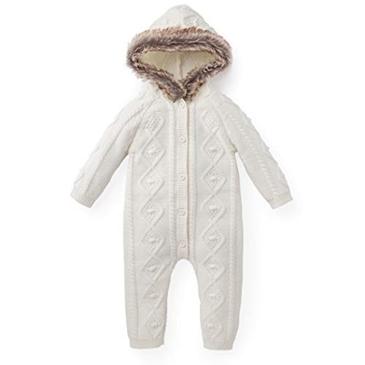 Hope & Henry Layette Faux Fur Romper