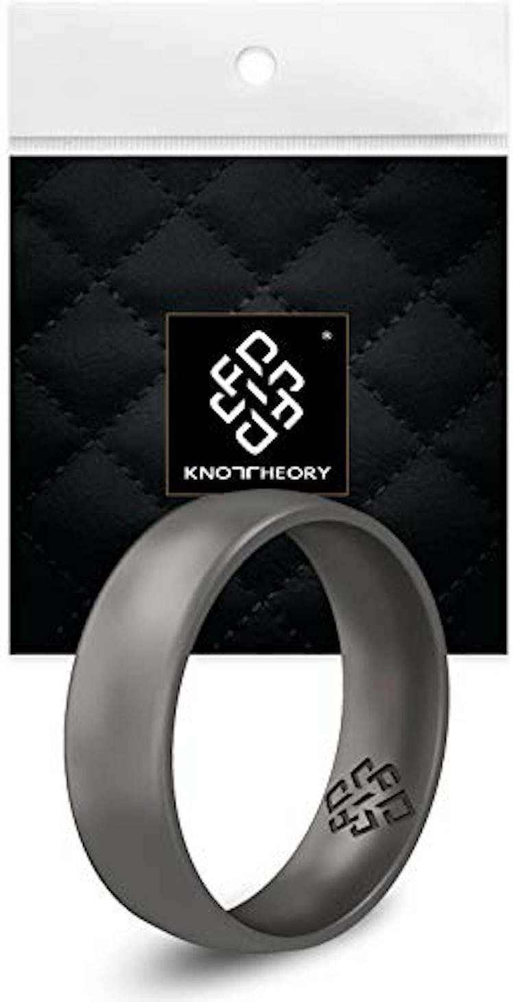 Dark Silver Silicone Wedding Ring by Knot Theory