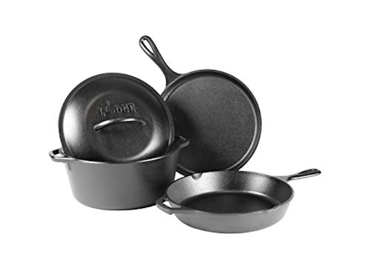 Lodge L4HS3KPLT Cast Iron 4-Piece Cookware Set