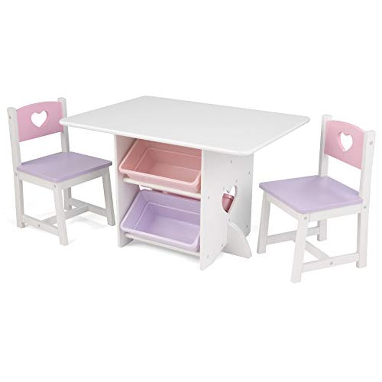 Wooden Heart Table & Chair by KidKraft
