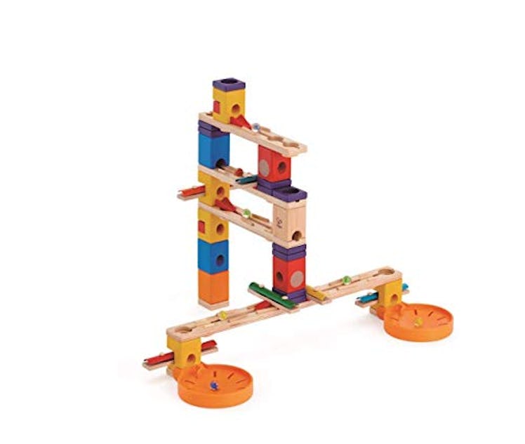 Quadrilla Wooden Marble Run Construction Puzzle by Hape