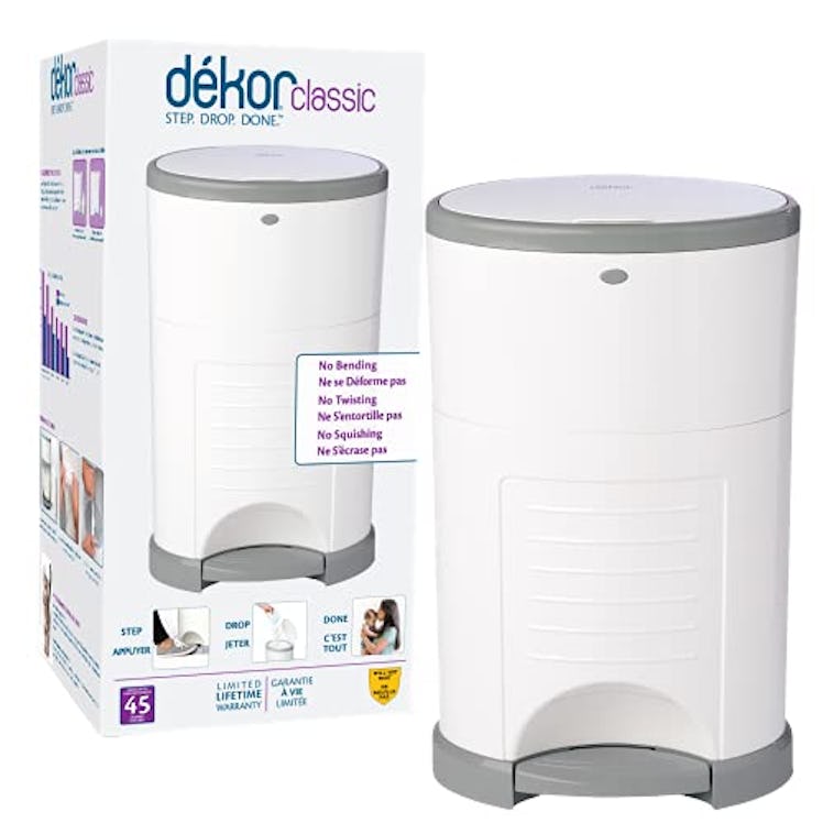 Classic Hands-Free Diaper Pail by Dekor