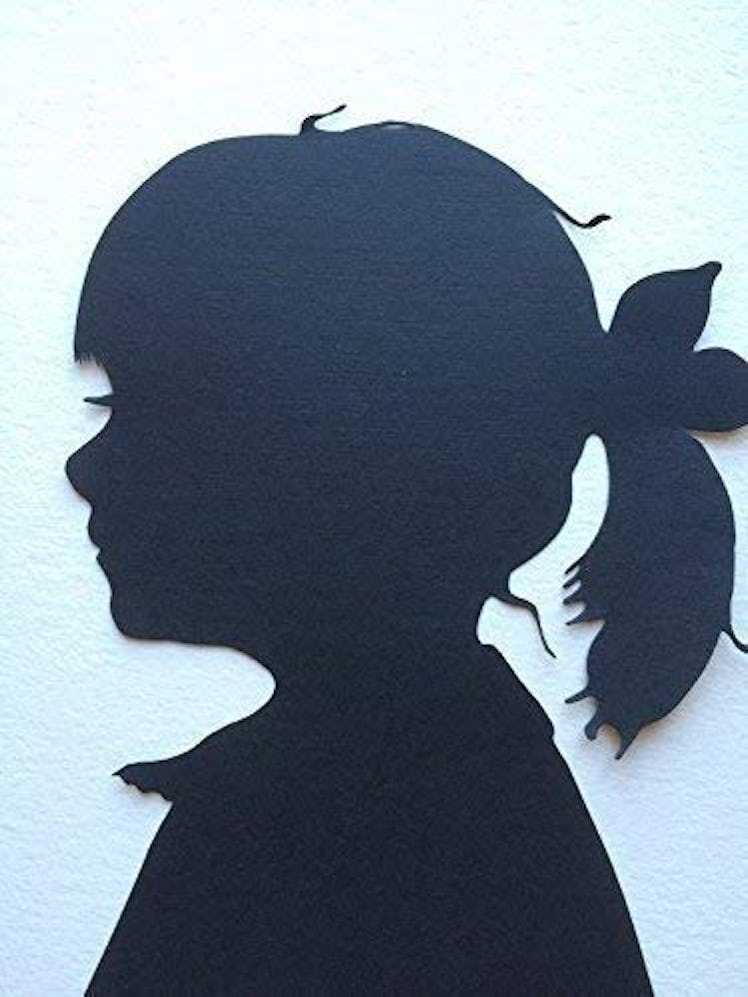 5 by 7 Custom Hand-cut Silhouette Portrait Profile