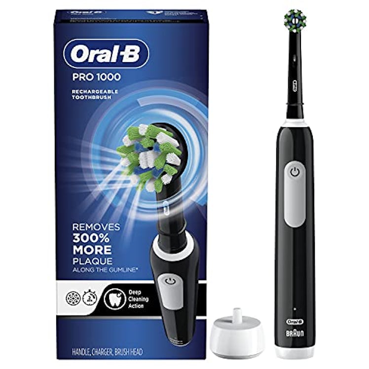 Oral-B Black Pro 1000 Power Rechargeable Electric Toothbrush Powered by Braun
