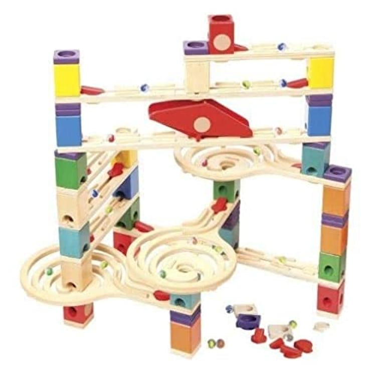 Quadrilla Wooden Marble Run by Hape