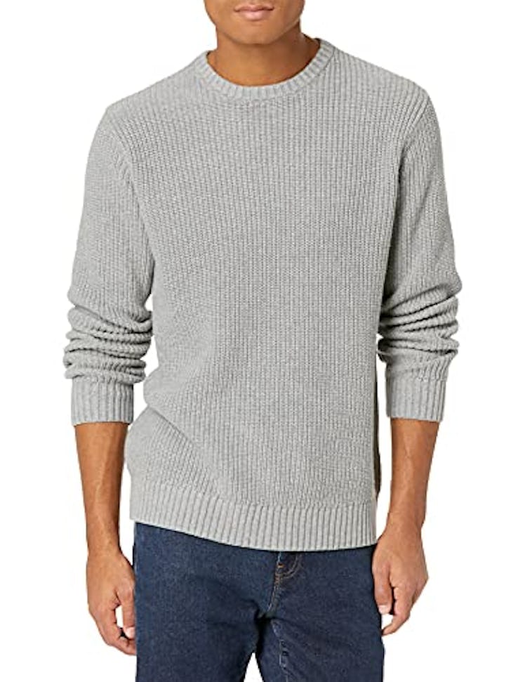 Goodthreads Soft Cotton Rib Stitch Crewneck Sweater for Men