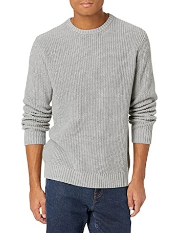 Goodthreads Soft Cotton Rib Stitch Crewneck Sweater for Men
