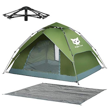 Night Cat Camping Instant Pop-Up Tent With Automatic Hydraulic Mechanism