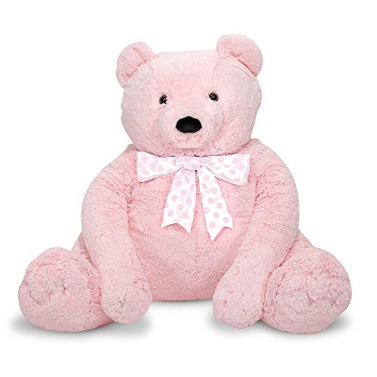 Melissa & Doug Jumbo Pink Teddy Bear Stuffed Animal