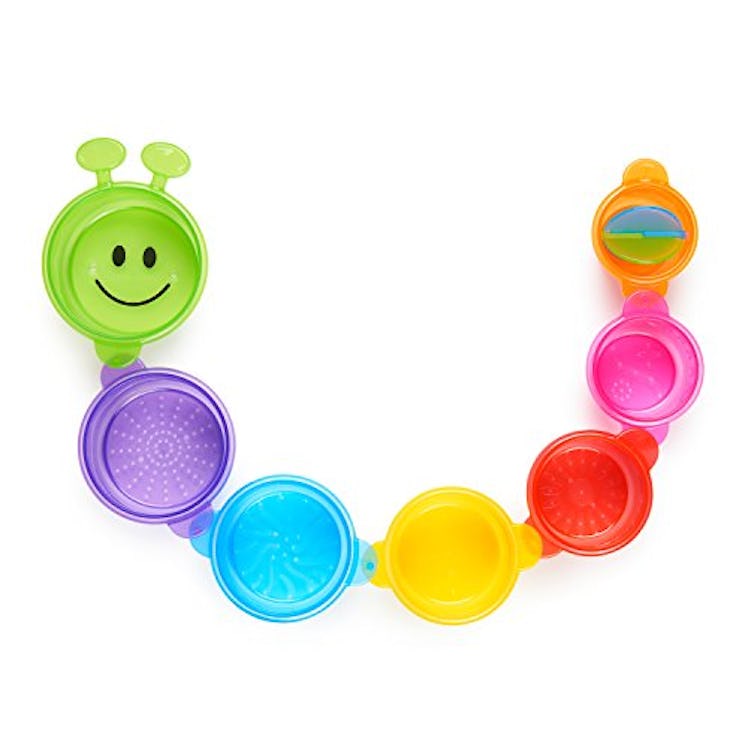 Caterpillar Spillers Stacking and Straining Cups Baby Bath Toys by Munchkin