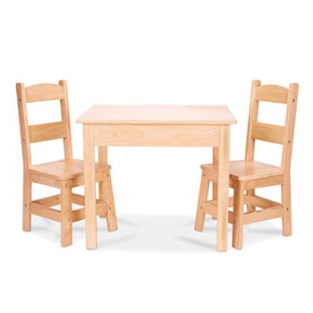 Melissa & Doug Solid Wood Table & Chairs